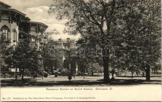 Cleveland, Ohio; Residence Section on Euclid Avenue; Published by The Cleveland News Company