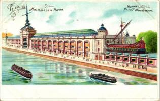 1900 Paris, Exposition Universelle, Ministere de la Marine / Marine Ministerium, litho