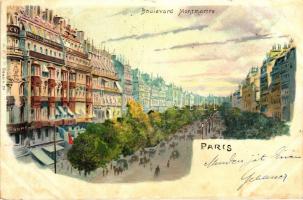 Paris, Boulevard Montmartre, litho (glittering decoration) (fl)