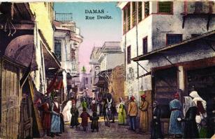Damascus, Damas; Rue droite / street (cut)