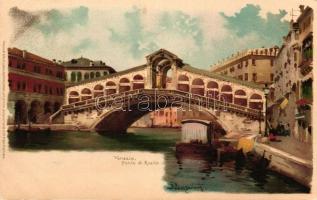 Venice, Venezia; Ponte di Rialto, Meissner & Buch Venezia Serie 1259. s: Prosdocimi