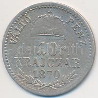 1870GYF 10kr Ag "Váltó Pénz" T:2-,3
