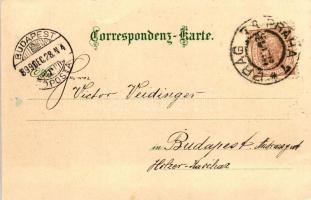 1899 Praha, Prag; Karlsbrücke, Kunstanstalt J. Miesler / Charles bridge, litho s: Strosl