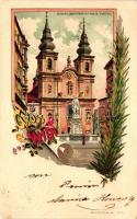 1898 Vienna, Wien, Mariahilferkirche, Haydn Denkmal; Verlag Schneider & Lux / Church, litho