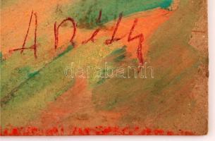 Réth jelzéssel: Sárga híd. Tempera, karton, 29×41 cm