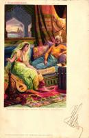 1001 Nights Tales, Scheherazade litho