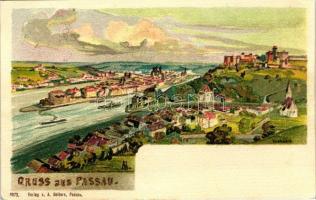 Passau, Verlag von A. Deiters / view, litho s: Hirschmann