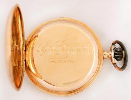 Systeme Glashutte arany (Au.) 14 k zsebóra, másodpercmutatós, jelzett, jól működik, számlapon apró f...