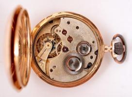 Systeme Glashutte arany (Au.) 14 k zsebóra, másodpercmutatós, jelzett, jól működik, számlapon apró f...