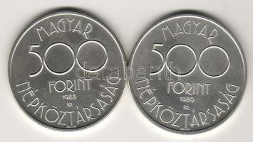 1988. "Labdarúgó VB" 500Ft(2x) Ag pár T:BU Csak 5000db!