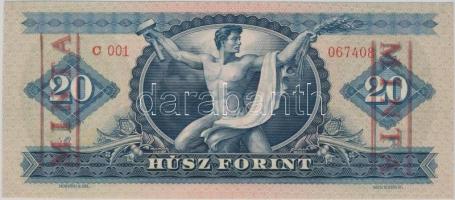 1962. 20Ft hamis "MINTA" felülnyomással, "C001" T:II