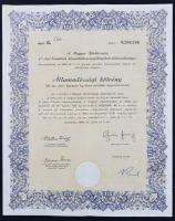 Budapest 1946. "A Magyar Köztársaság 4%-kal kamatozó, búzaértékben megállapított államadóssága ...