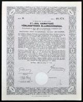 Budapest 1941. "4%-kal kamatozó állami nyereménykölcsön - államadóssági kötvény" 50P-ről s...