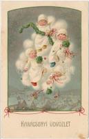 Christmas, angels, A.G.B. litho s: Pauli Ebner (EB)