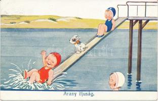 Arany ifjúság / Children, humour, W.S.S.B. 5062/1. s: John Wills