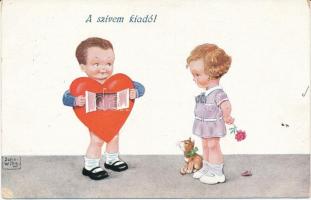 A szívem kiadó / Children love, humour, W.S.S.B. 8866/2. s: John Wills (EK)