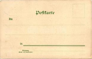 Leipzig, Völkerschlacht-Nationaldenkmal; Bruno Bürger & Ottillie / patriotic monument, litho