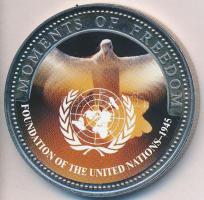 Libéria 2001. 10$ Szabadság pillanatai-ENSZ megalapítása multicolor T:PP ujjlenyomat Liberia 2001. 10 Dollars Moments of Freedom- Foundation of the United Nations multicolor C:PP fingerprint