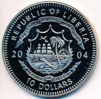 Libéria 2004. 10$ "Szabadság pillanatai-Ember a holdon 1969." multicolor T:PP felületi kar...