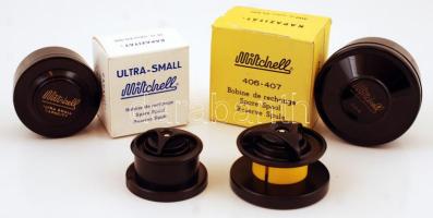 Mitchell horgászorsóhoz dob, 406-407, ill., ultra small, 2db, újszerű állapotban, saját dobozban/ Mitchell fishing reels supplies, 406-407, ultra-small, 2pz, in excellent condition, in original box.