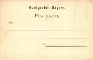 Königsee, St. Bartholomae, Costümbilder; Kunstverlag Lautz / folklore, floral litho