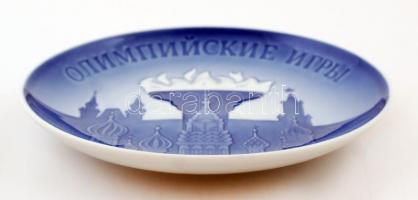 Copenhagen Olympiade dísztányér sorozatból: Mockba 1980. Levonóképes, jelzett, hibátlan, d: 18 cm