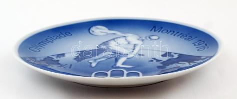 Copenhagen Olympiade dísztányér sorozatból: Montréal 1976. Levonóképes, jelzett, hibátlan, d: 20,5 c...