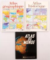 Modern atlasz tétel: Atlas du monde, Readers Digest, Atlas géographique, Erasme, Atlas historiquw, Erasme