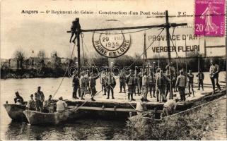 Angers - 6. Regiment de Génie. Construction dun Pont volant / French pioneers, bridge construction