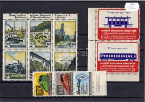 11 klf. vasút témájú levélzáró / 11 versch. Eisenbahnmotiv Vignetten