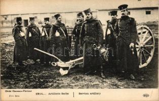 Artillerie Serbe / Serbian artillery; Cliché Chusseau-Flaviens 21me Serie