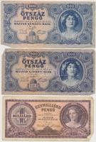 30db vegyes magyar korona, pengő, adópengő bankjegy T:vegyes