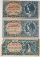 30db vegyes magyar korona, pengő, adópengő bankjegy T:vegyes