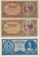 30db vegyes magyar korona, pengő, adópengő bankjegy T:vegyes
