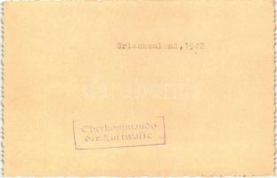 1942 Griechenland, Luftwaffe Piloten im 'Kantine' / German airforce pilots, temporary cant...