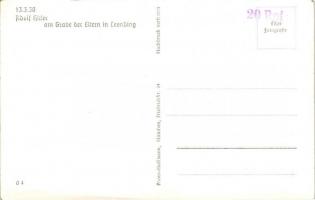 Adolf Hitler am Grabe der Eltern / at the grave of his parents in Leonding, Austria