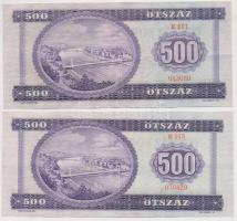 1969. 500Ft (2x) T:II- szép papír