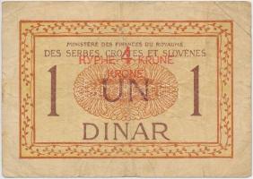 Jugoszlávia/Szerb-Horvát-Szlovén Királyság 1919. 1D "4 Korona" felülbélyegzéssel T:III,III...