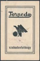 cca 1910-1920 "Torpedo szabadonfutóagy kontrafékkel" prospektusa, Vecsey Jenő okleveles gépészmérnök üzletében, ábrával illusztrálva, 11p