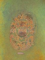 Zsolnay eozin cinke pár, eozin mázas, jelzett, hibátlan, m:6 cm, h:9 cm