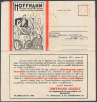 1933 Bp., A Hoffman Képkereskedés és Képkeretgyár Budapesti Nemzetközi Árumintavásáron felállított kiállítási pavilonjának útmutatója meghívóval