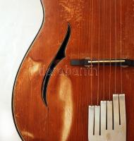 cca 1960 - Ritka, üreges testű akusztikus jazz gitár sérült állapotban / vintage hollowbody acoustic...