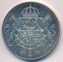 Svédország 1976. 50Kr Ag XVI. Károly Gusztáv és Szilvia esküvője T:1-,2 Sweden 1976. 50 Kronor Ag Wedding of King Carl XVI Gustaf and Queen Silvia C:AU,XF