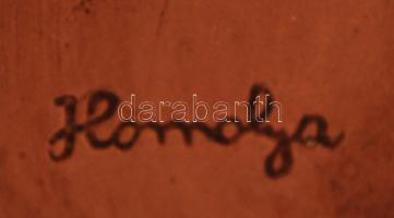 Homolya jelzéssel: Pipázó, kemény cserép, lepattanással, 25cm