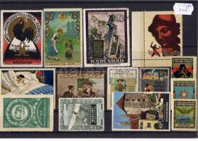 15 klf. főleg osztrák és német levélzáró / 15 versch. zumeist österreichische und deutsche Vignetten