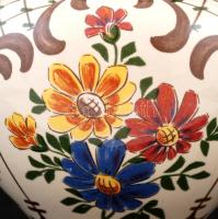 Ulmer kerámia kancsó ón tetővel, levonóképes, jelzett, hibátlan, m:26cm