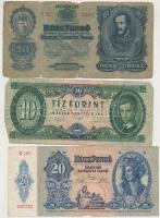34db vegyes magyar pengő, forint bankjegy, közte 1930. 20P T:vegyes