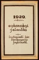 1929 Egészségi jelentés a budapesti kir. törvényszéki fogházról, táblázatokkal, részletes felsorolással, 8p