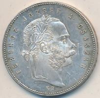 1869KB 1Ft Ag "Ferenc József / Angyalos címer" Körmöcbánya T:2
Hungary 1869KB 1 Forint Ag ...