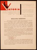 1920 Bp. VI., Viktória Autóforgalmi és Gépkereskedelmi Vállalat Autószakiskolájának részletes ismertetője